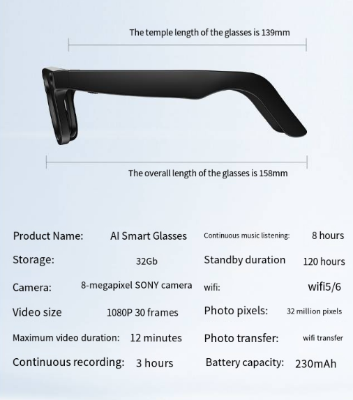 AI Camera Smart Glasses – view 20 of 20